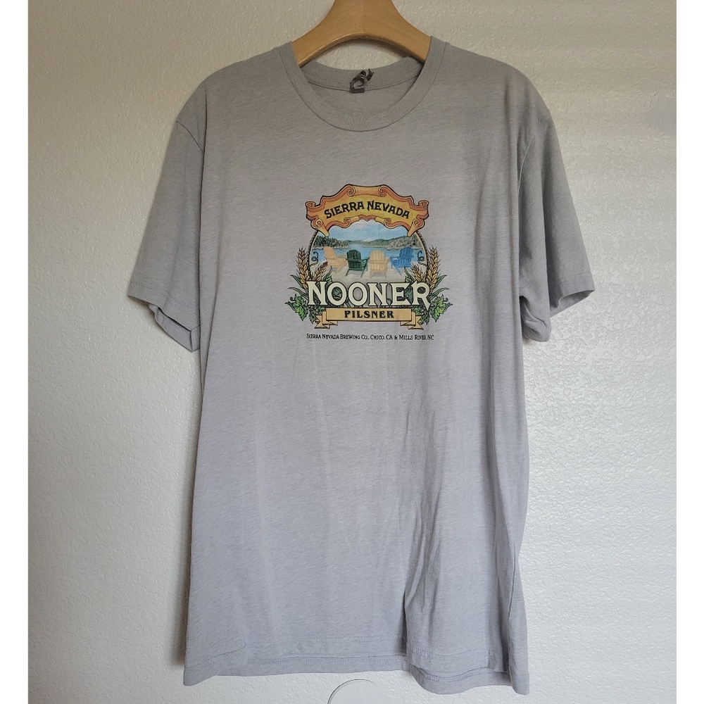 Mens Sierra Nevada graphic t shirt size L gray color